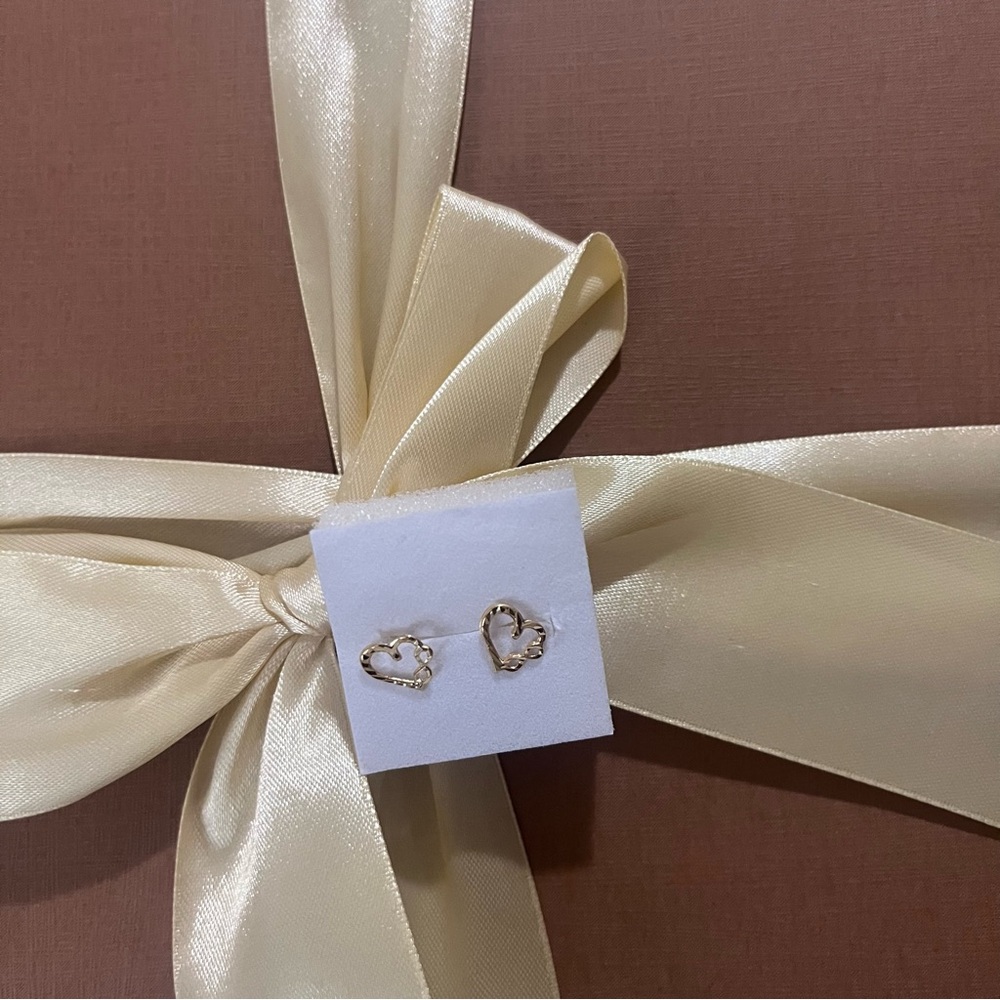 Gold Heart Earrings